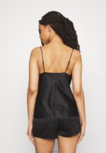 Anna Field kvinner enkelt sateng kort sett pyjamas sett svart P266L1068 - Bilde 3