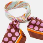 Anna Field kvinner foulard rosa/brun/gul P266L2845