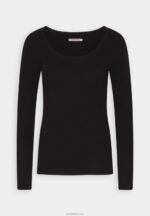 Anna Field kvinner genser med knapp detalj svart P266L848 - Bilde 4
