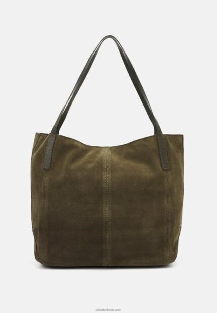 Anna Field kvinner håndveske i khaki skinn P266L2359