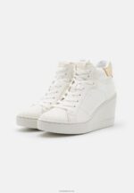 Anna Field kvinner high-top joggesko hvit/gull P266L1231 - Bilde 3