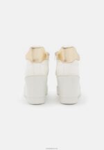 Anna Field kvinner high-top joggesko hvit/gull P266L1231 - Bilde 4
