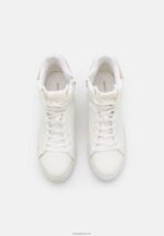 Anna Field kvinner high-top joggesko hvit/gull P266L1231 - Bilde 6