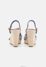 Anna Field kvinner høyhælte sandaler mørkeblå P266L1491 - Bilde 4