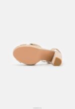 Anna Field kvinner høyhælte skinnsandaler beige P266L1578 - Bilde 5