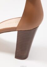 Anna Field kvinner høyhælte skinnsandaler cognac P266L1549 - Bilde 3
