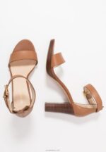 Anna Field kvinner høyhælte skinnsandaler cognac P266L1549 - Bilde 4