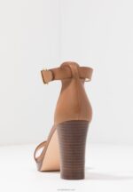 Anna Field kvinner høyhælte skinnsandaler cognac P266L1549 - Bilde 6