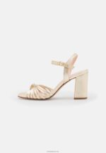 Anna Field kvinner høyhælte skinnsandaler gull P266L1397 - Bilde 2