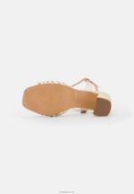 Anna Field kvinner høyhælte skinnsandaler gull P266L1397 - Bilde 5