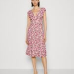Anna Field kvinner jersey kjole brun/beige/rosa P266L123
