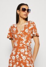 Anna Field kvinner jersey kjole brun/hvit P266L185 - Bilde 4