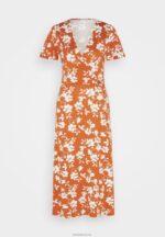 Anna Field kvinner jersey kjole brun/hvit P266L185 - Bilde 5