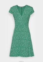 Anna Field kvinner jersey kjole grønn/hvit P266L134 - Bilde 4