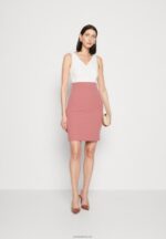 Anna Field kvinner jersey kjole hvit/rosa P266L36 - Bilde 2