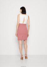 Anna Field kvinner jersey kjole hvit/rosa P266L36 - Bilde 3