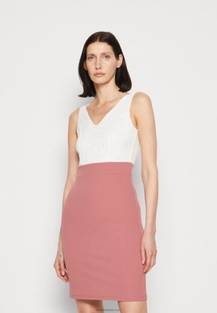 Anna Field kvinner jersey kjole hvit/rosa P266L36