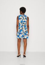 Anna Field kvinner jersey kjole off white/blå P266L166 - Bilde 3