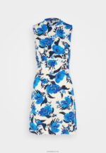 Anna Field kvinner jersey kjole off white/blå P266L166 - Bilde 5