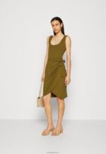 Anna Field kvinner jersey kjole oliven P266L97 - Bilde 2