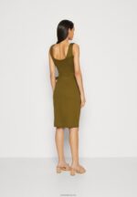 Anna Field kvinner jersey kjole oliven P266L97 - Bilde 3