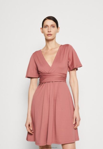 Anna Field kvinner jersey kjole rosa P266L127