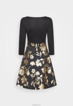 Anna Field kvinner jersey kjole svart gull P266L186 - Bilde 2