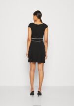 Anna Field kvinner jersey kjole svart/hvit P266L113 - Bilde 3