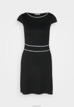 Anna Field kvinner jersey kjole svart/hvit P266L113 - Bilde 5