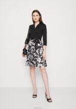 Anna Field kvinner jersey kjole svart/hvit P266L130 - Bilde 2