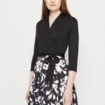 Anna Field kvinner jersey kjole svart/hvit P266L130