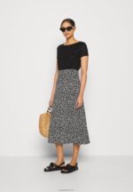 Anna Field kvinner jersey kjole svart/hvit P266L171 - Bilde 2