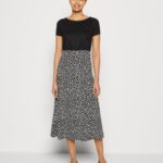 Anna Field kvinner jersey kjole svart/hvit P266L171