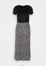 Anna Field kvinner jersey kjole svart/hvit P266L171 - Bilde 5