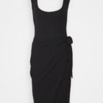 Anna Field kvinner jersey kjole svart P266L109
