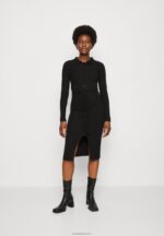 Anna Field kvinner jersey kjole svart P266L183