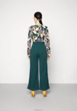 Anna Field kvinner jumpsuit mørkegrønn/gul P266L899 - Bilde 3