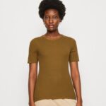 Anna Field kvinner khaki t-skjorte med trykk P266L368