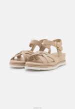 Anna Field kvinner kilesandaler i skinn beige P266L1485 - Bilde 3