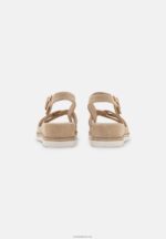 Anna Field kvinner kilesandaler i skinn beige P266L1485 - Bilde 4