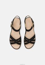 Anna Field kvinner kilesandaler i skinn svart P266L1488 - Bilde 6
