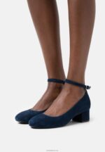 Anna Field kvinner klassiske skinnhæler mørkeblå P266L1687