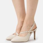 Anna Field kvinner klassiske skinnhæler off white P266L1694