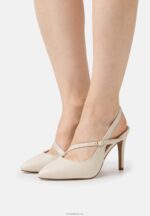Anna Field kvinner klassiske skinnhæler off white P266L1694