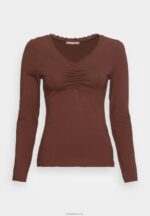 Anna Field kvinner langermet topp brun P266L565