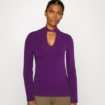 Anna Field kvinner langermet topp lilla P266L569