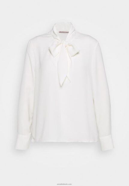 Anna Field kvinner langermet topp off-white P266L521