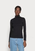 Anna Field kvinner langermet topp svart P266L548