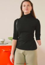 Anna Field kvinner langermet topp svart P266L579 - Bilde 2