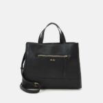 Anna Field kvinner laptopveske i skinn svart P266L2587